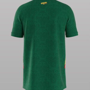 Maillot de football vert foncé du Sénégal, coupe classique, avec logo et motifs latéraux